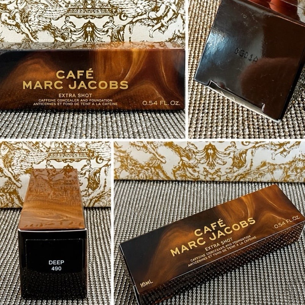 Marc Jacobs Café Extra Shot Concealer + Foundation Deep 490 NIB Discontinued
